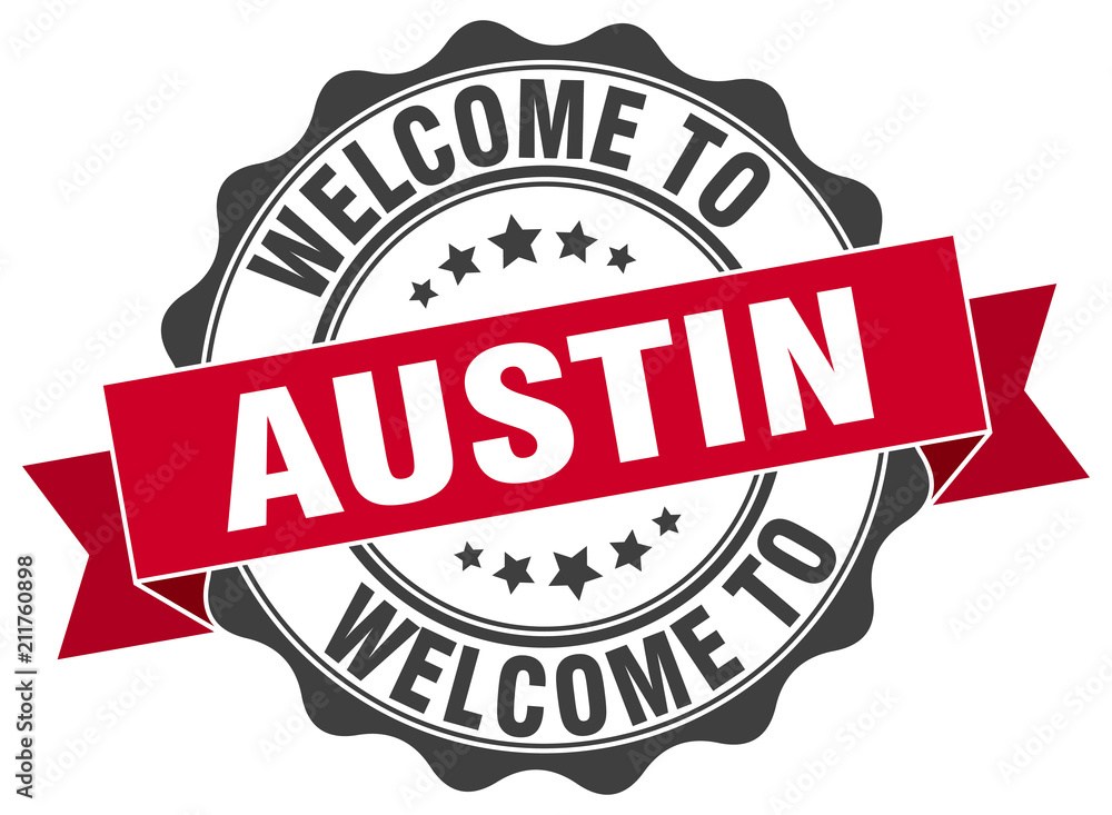 Obraz premium Austin round ribbon seal