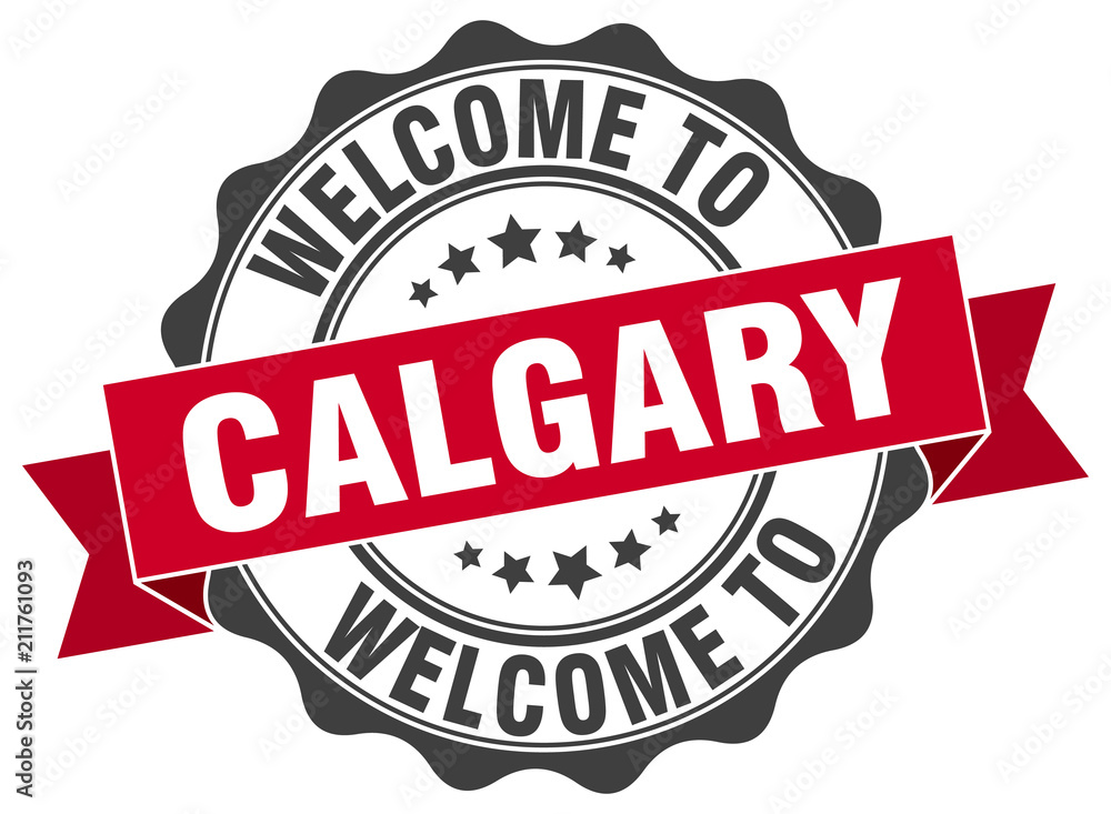 Fototapeta premium Calgary round ribbon seal