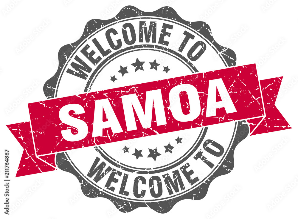 Fototapeta premium Okrągła pieczęć Samoa