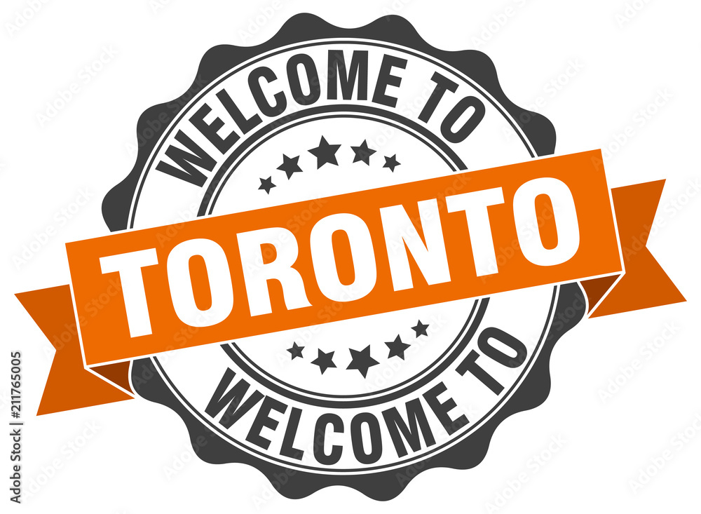 Fototapeta premium Toronto round ribbon seal