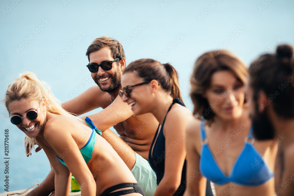 Friends Enjoying Summer Vacation Friends Enjoying Summer Vacation