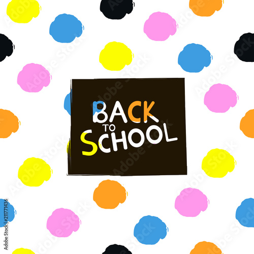 Back to school background with colorful circles.