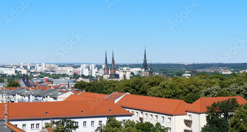 Blick über Halle (Saale), Richtung Markt nach Halle-Neustadt