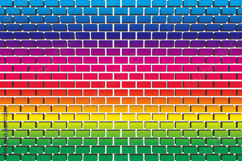#Background #wallpaper #Vector #Illustration #design #free #free_size #charge_free #colorful #color rainbow,show business,entertainment,party,image  背景素材,レンガ造り,煉瓦,ブロック,タイル,積木,建物,外壁,塀,レトロ,石材,家,石壁,石造り