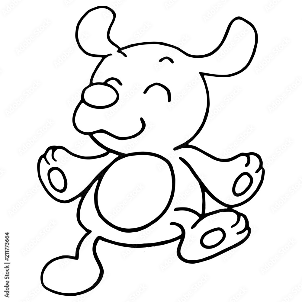 Dog cartoon illustration isolated on white background for children color book Dog cartoon illustration isolated on white background for children color book
