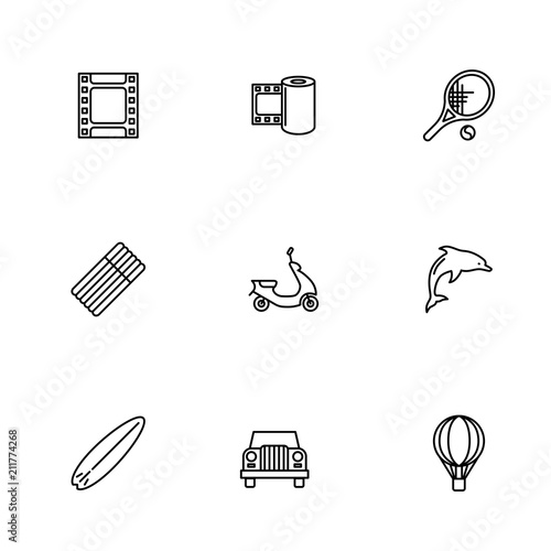 Touristic and Travelling icon set. Travelling items icon vecor set.
