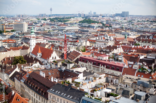 Canvas Print Capital city of Vienna in Austria, citysccape from the city centre and downtown
