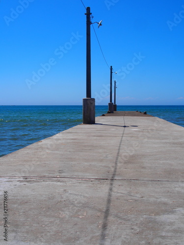 Electric pole in Haraoka Pier in Chiba Japan