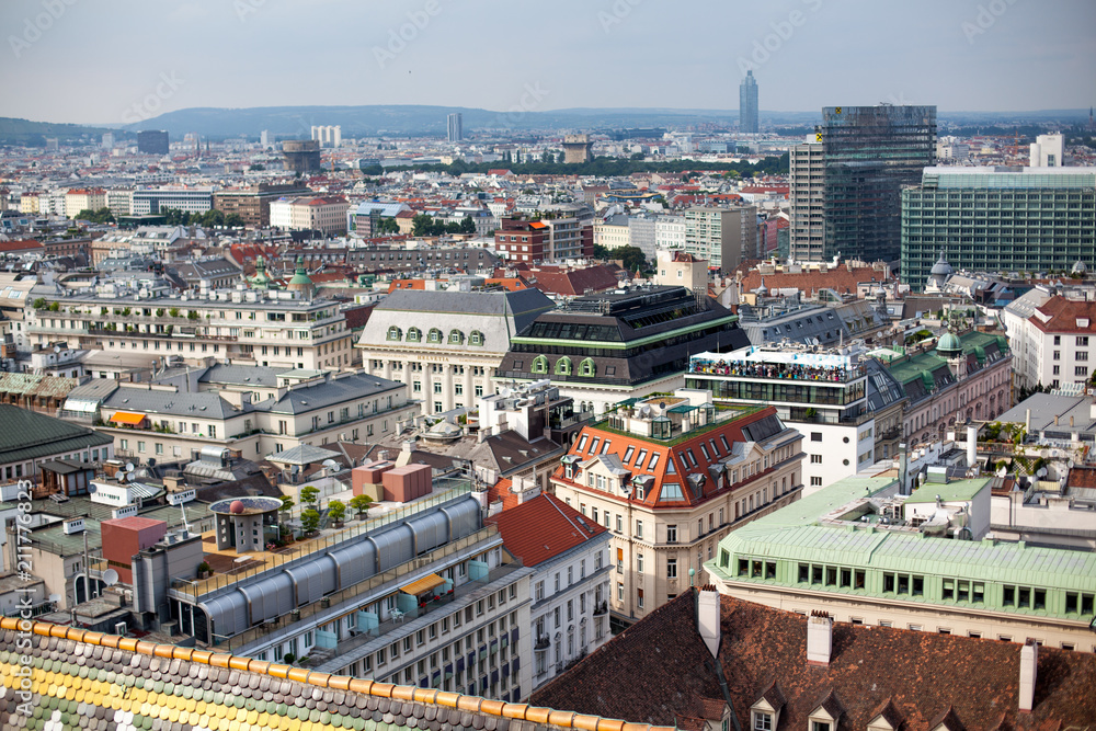 Vienna cityscape in Austria, view over city centre