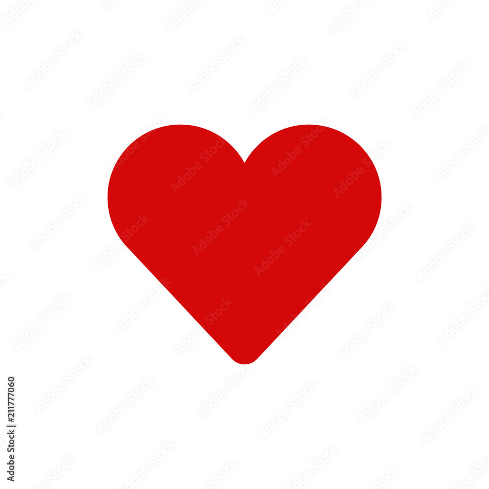 Heart icon simple flat web navigation sign