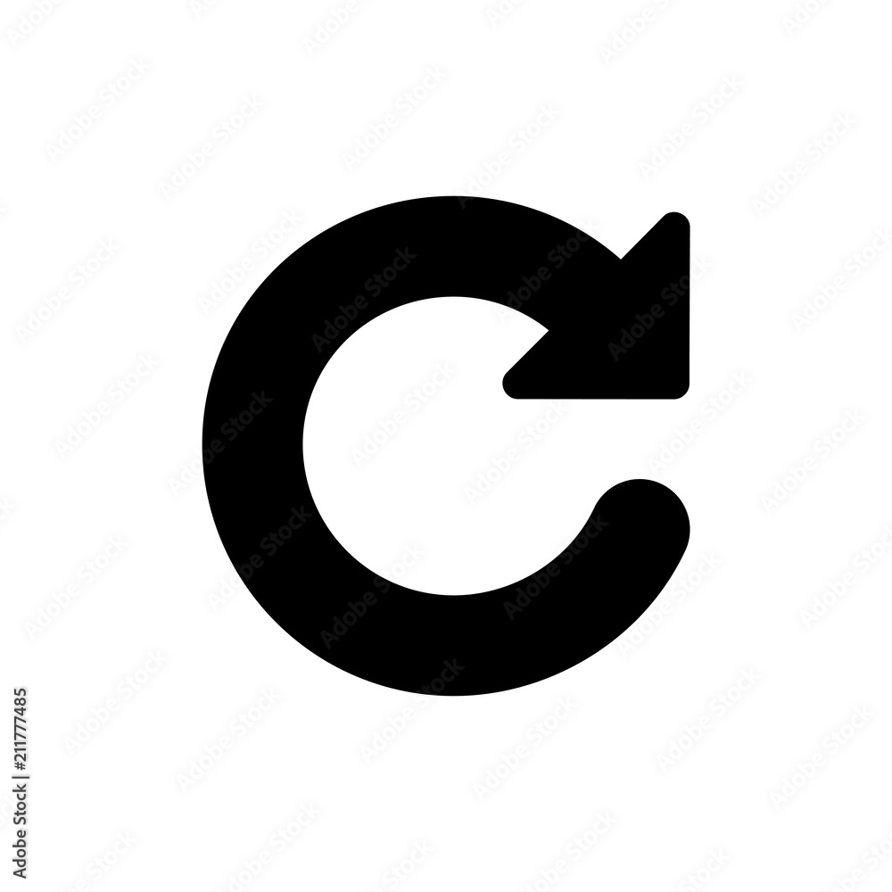 Reload icon simple flat web navigation sign Reload icon simple flat web navigation sign