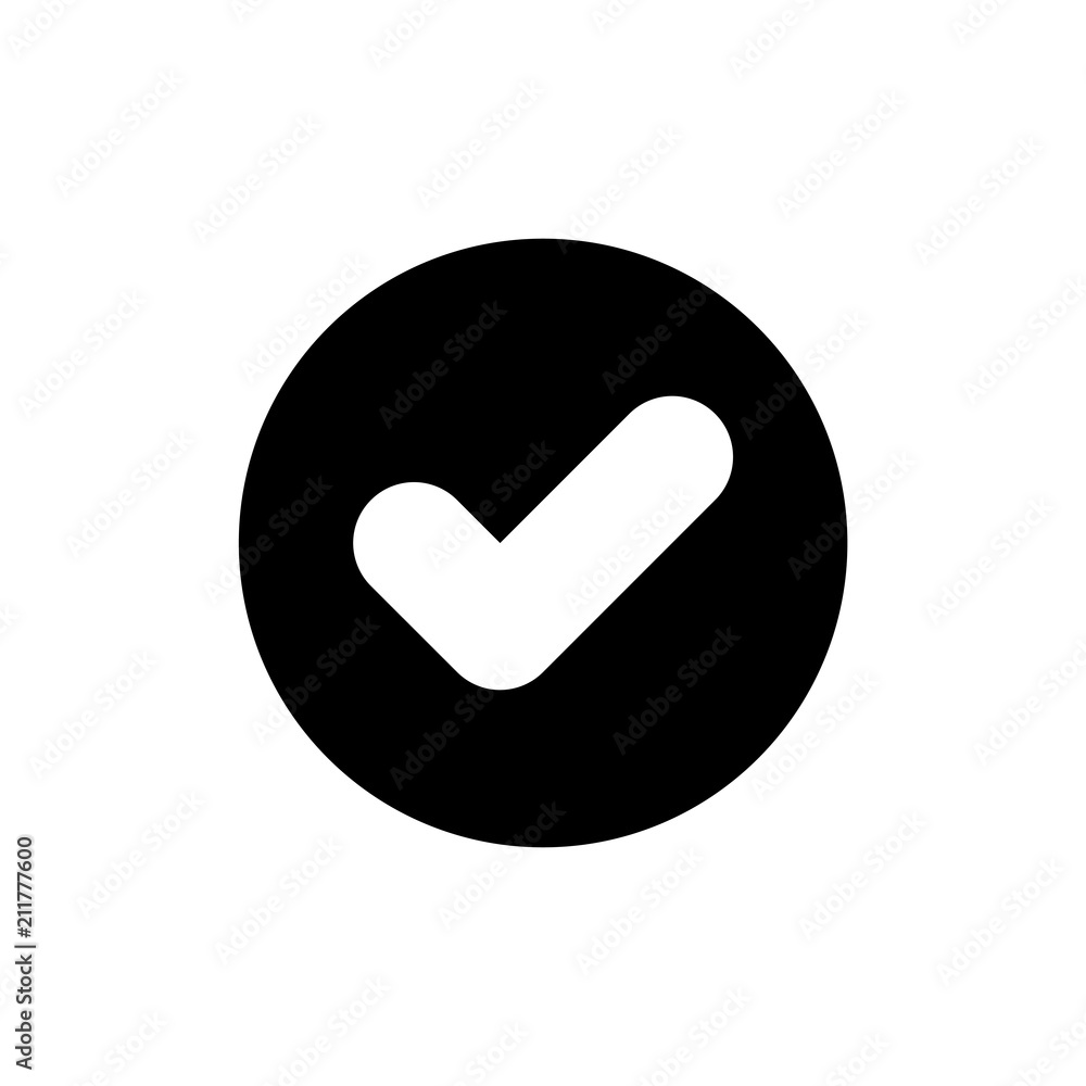 OK done icon simple flat web navigation sign OK done icon simple flat web navigation sign