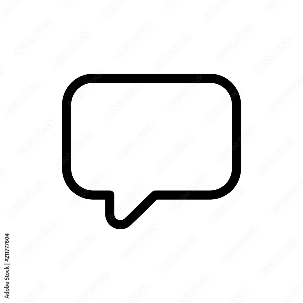 Naklejka premium Message icon simple flat web navigation sign