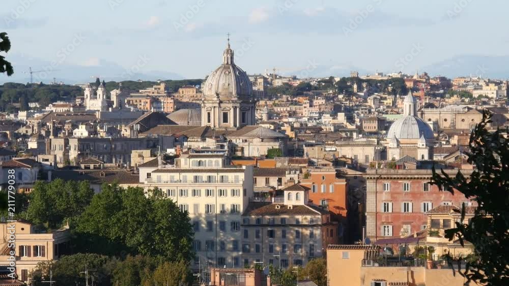 Panoramic view of Rome architecture and Vatican from one of the hills Panoramic view of Rome architecture and Vatican from one of the hills