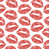 World kiss day. pattern lips pomade