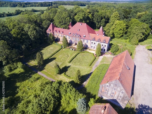 Ruined Baroque style palace...