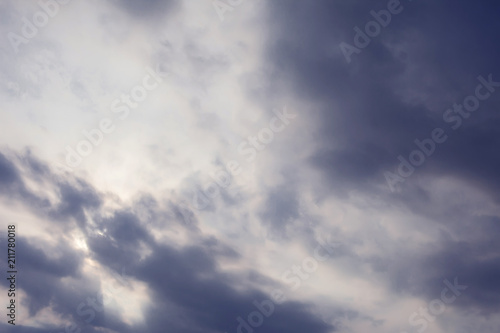 Background Dramatic dark sky with sun rays