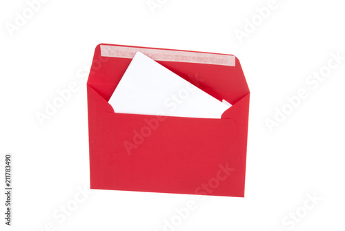 colorful paper envelope for mail post isolated on the white