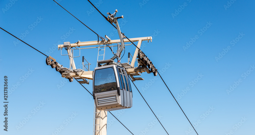cableway against the sky, transport at height and tourist attraction cableway against the sky, transport at height and tourist attraction