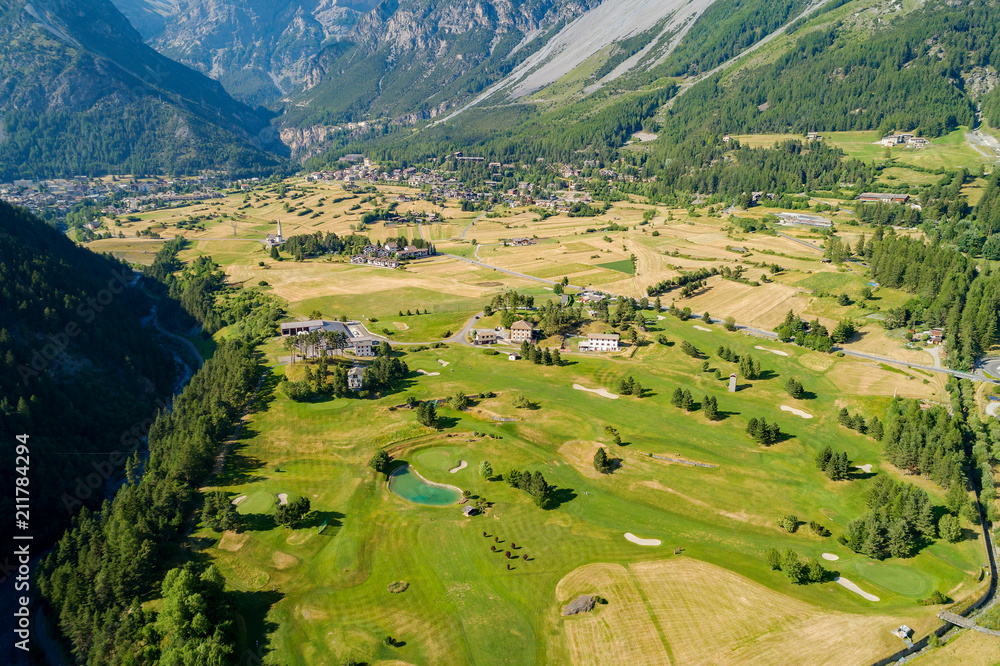 Bormio - Valdidentro - Valtellina (IT) - Vista aerea panoramica
