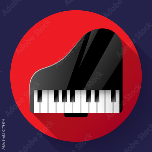 Piano icon - symbol of classical music. Chamber music concert. Musical instrument.