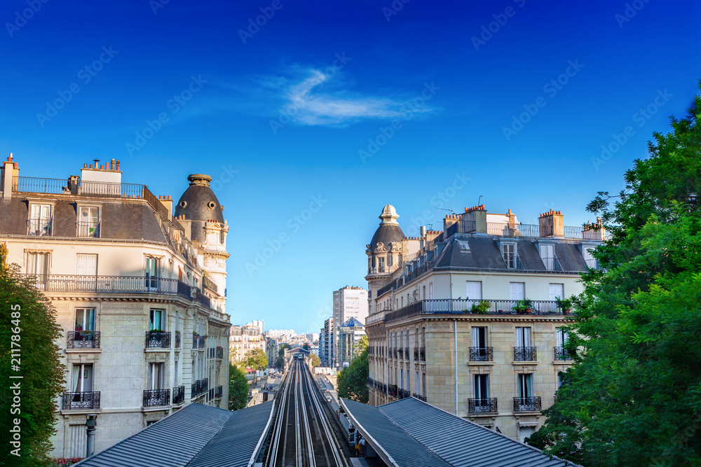 Metro station in Paris, France