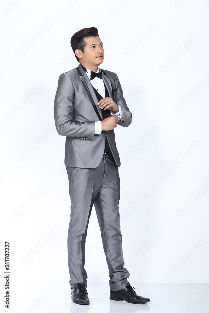 Obraz premium Figure, Business Man Stand in formal Suit