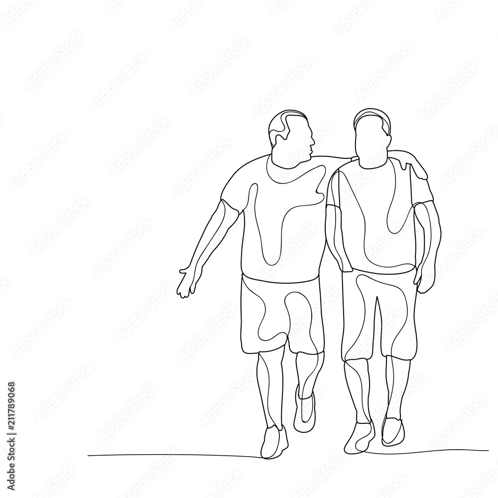 isolated, sketch of a man, friends go isolated, sketch of a man, friends go