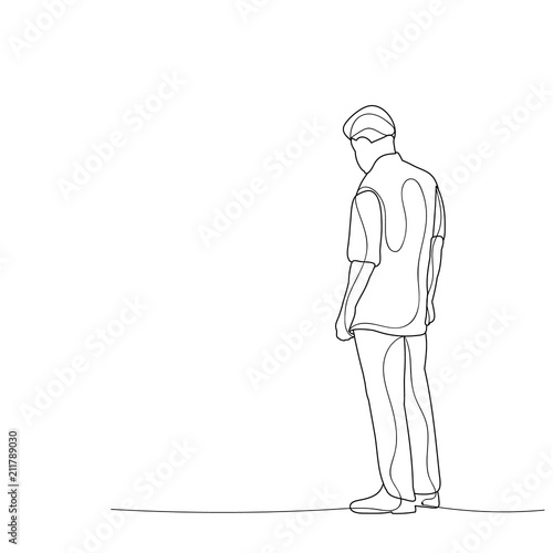 vector, isolated, sketch guy