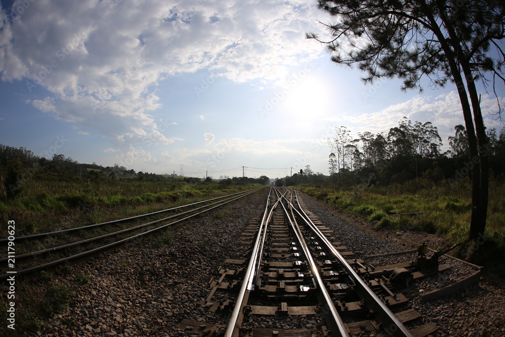 Fototapeta premium linha de trem