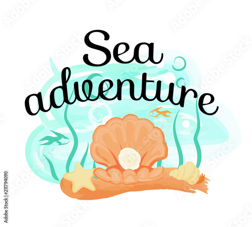 Sea Adventure Poster with Opened Light SeaS hell