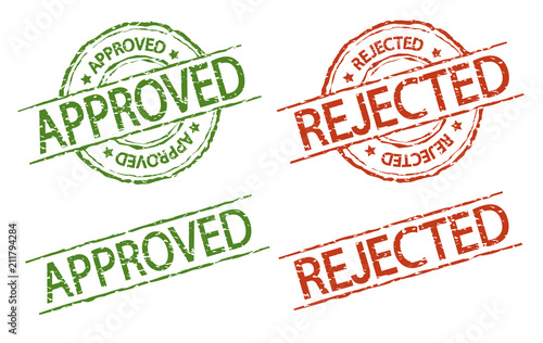 approved and rejected stamp