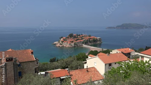 Sveti Stefan island at the Budva riviera. Montenegro  photo