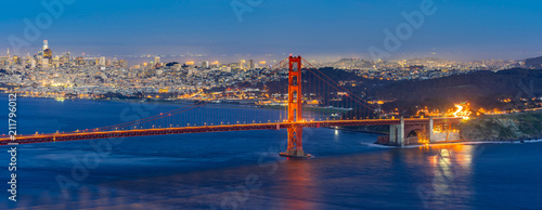Golden Gate bridge Sunset