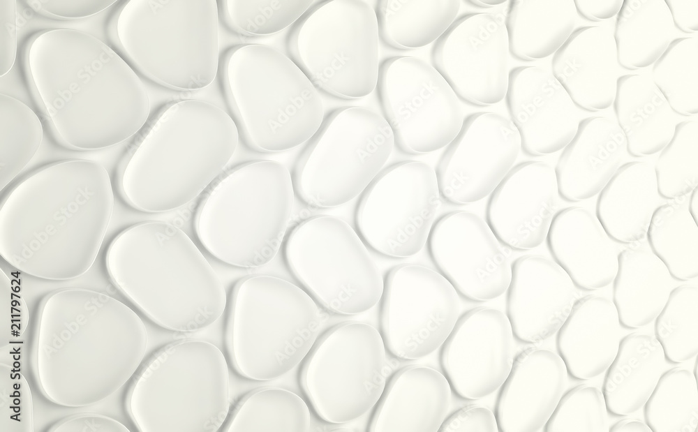 Naklejka premium Abstact biała futurystyczna ściana. Renderowania 3d