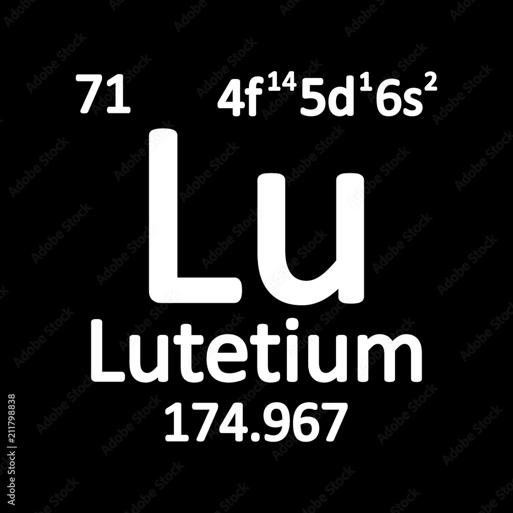 Obraz premium Periodic table element lutetium icon.