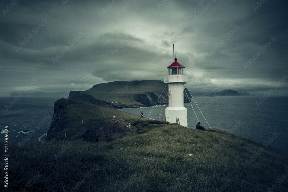 lighthouse in mykines faroe lighthouse in mykines faroe