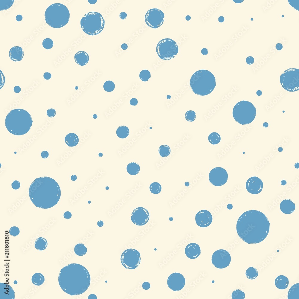 Seamless pattern with hand painted ink circles Seamless pattern with hand painted ink circles