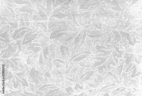 fabric white grey leaf textile background