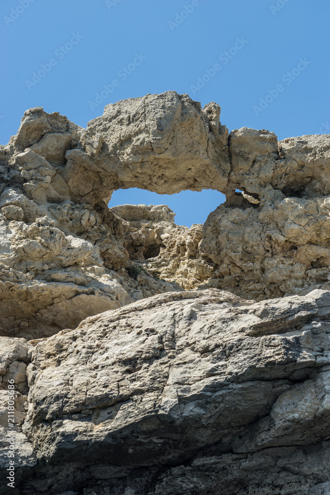 The attraction of the Crimea: Tarkhankut Cape with beautiful rock formations
