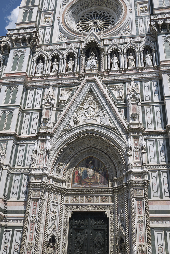 Firenze, Italy - June 21, 2018 : View of Florence Cathedral (Cattedrale di Santa Maria del Fiore)