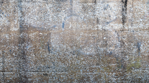 Obraz na plátne stucco painted white wall textured urban city wall chipped and peeling paint