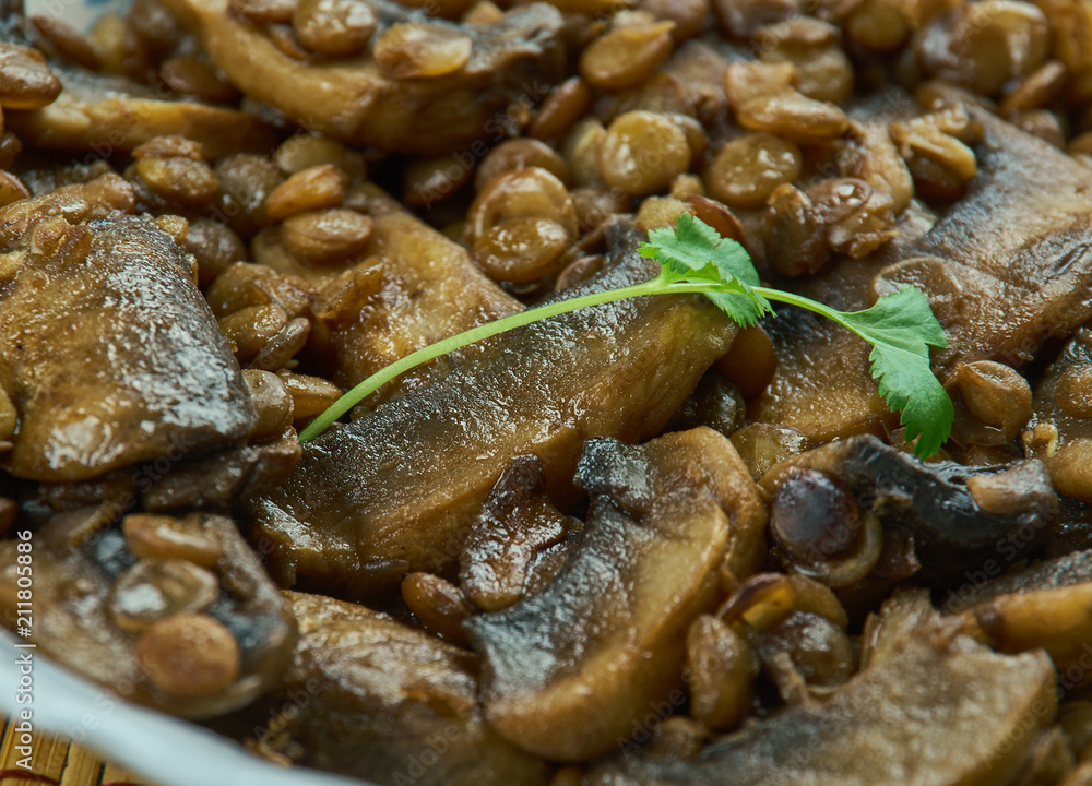 Mushroom Lemon and Lentil Salad Mushroom Lemon and Lentil Salad