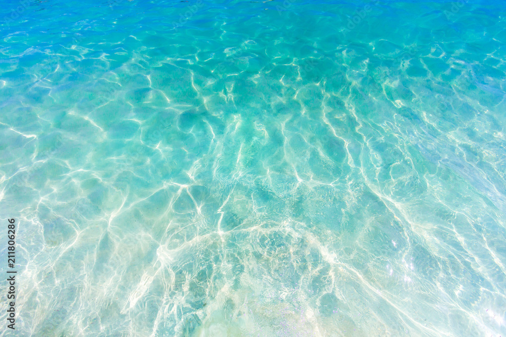 Clear blue water, sea water