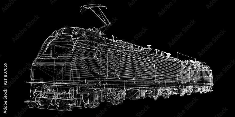 electric locomotive, train