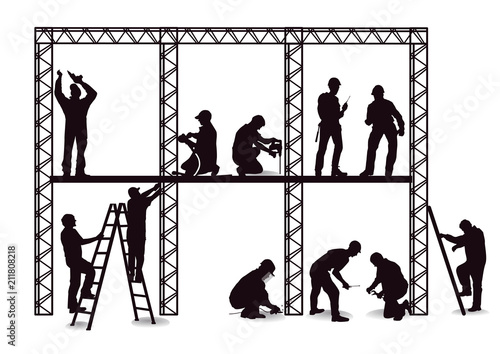 Handwerker auf der Baustelle