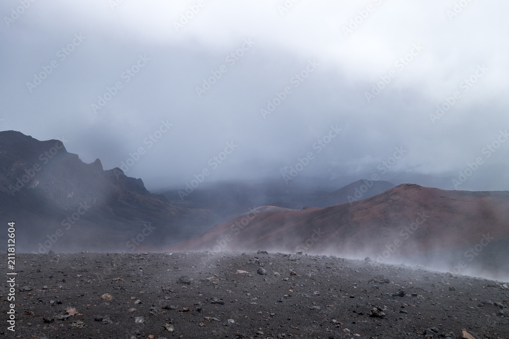 haleakala mountinas Hawaiian Island of Maui an East Maui Volcano