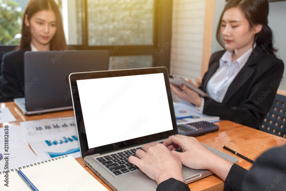 Group of Businesswoman Working Together In The Office Group of Businesswoman Working Together In The Office