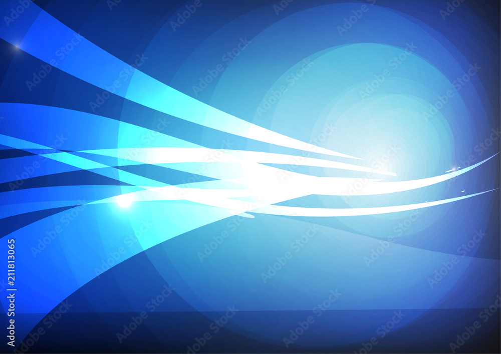 Fototapeta premium Vector : Abstract circle on blue background