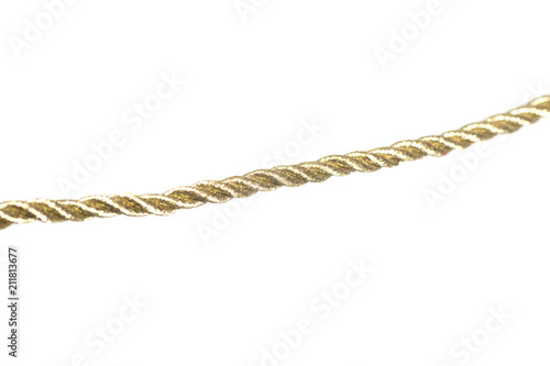 Golden rope isolated